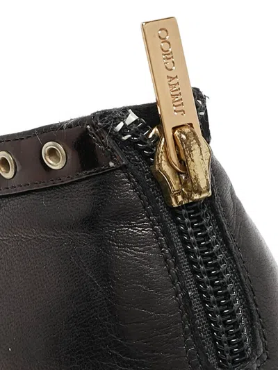 Pre-owned Jimmy Choo 130mm Eyelet-embellished Leather Pumps