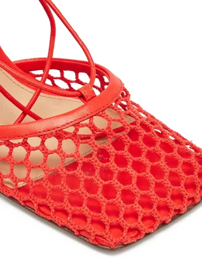 Pre-owned Bottega Veneta 95mm Netted Lace-up Pumps