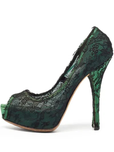 Pre-owned Dolce & Gabbana Laced Heeled Pumps