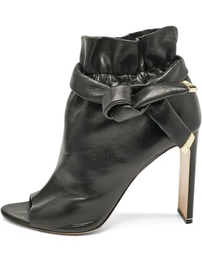 Pre-owned Nicholas Kirkwood  Peep-toe Ruffled Ankle Boots