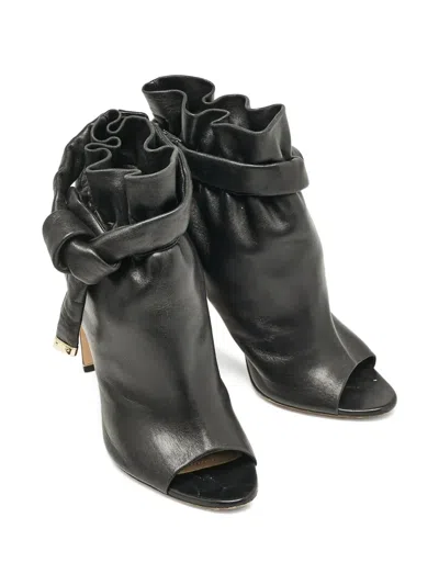 Pre-owned Nicholas Kirkwood  Peep-toe Ruffled Ankle Boots