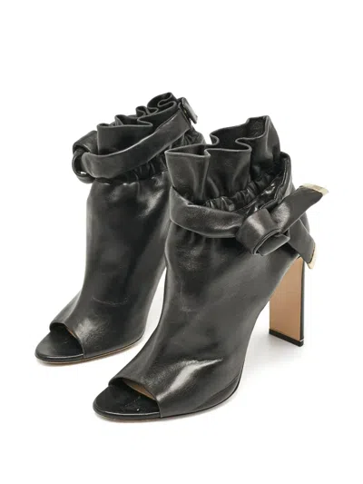 Pre-owned Nicholas Kirkwood  Peep-toe Ruffled Ankle Boots