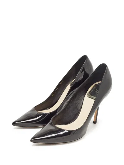 Pre-owned Dior 85mm Essence Pointed-toe Patent-leather Pumps