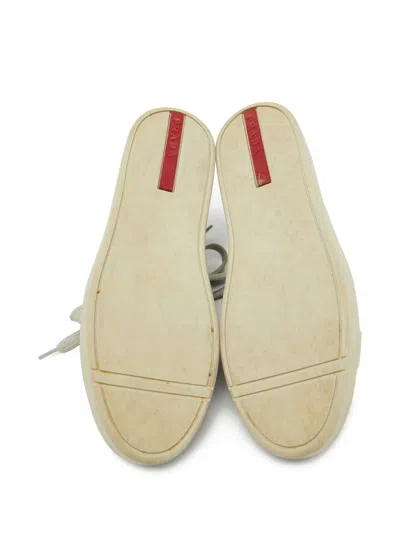 Pre-owned Prada Suede Lace-up Sneakers