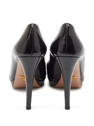 Pre-owned Prada 95mm Patent Leather Pumps