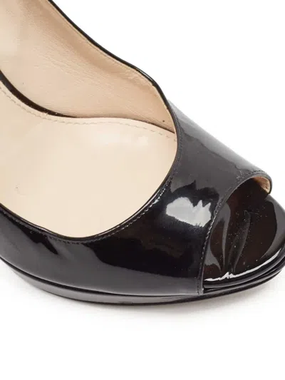 Pre-owned Prada 95mm Patent Leather Pumps