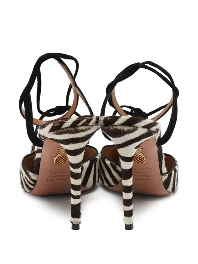 Pre-owned Aquazzura 110mm Candance Zebra-print Pumps