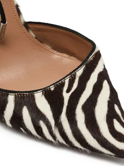 Pre-owned Aquazzura 110mm Candance Zebra-print Pumps