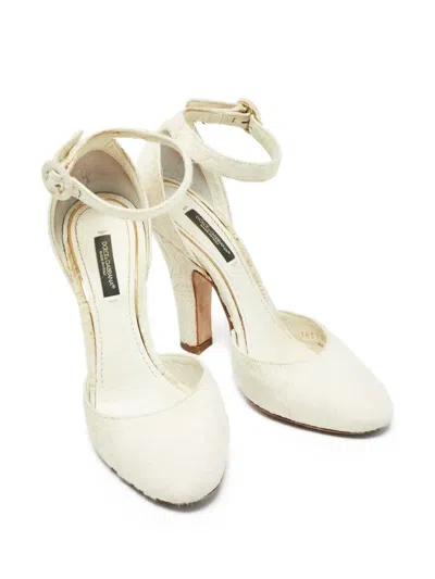 Pre-owned Dolce & Gabbana 110mm Leather Heeled Sandals