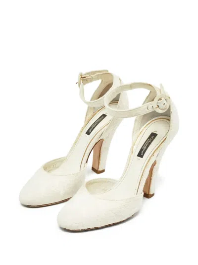 Pre-owned Dolce & Gabbana 110mm Leather Heeled Sandals