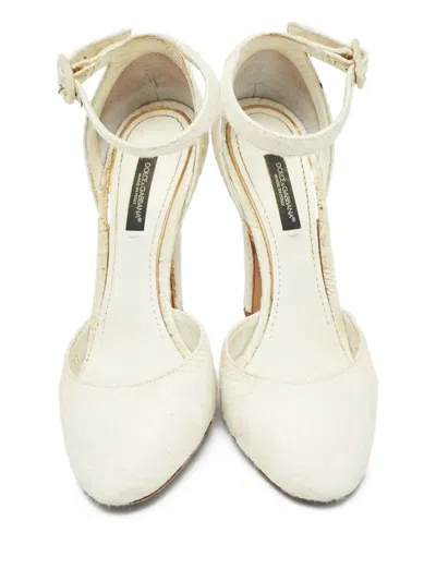 Pre-owned Dolce & Gabbana 110mm Leather Heeled Sandals