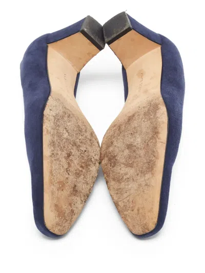 Pre-owned Manolo Blahnik  50mm Okkatopla Suede Pumps