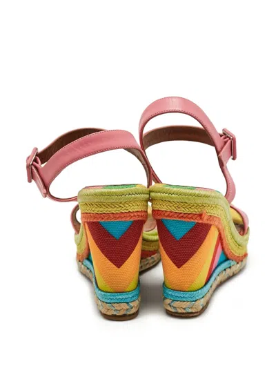 Pre-owned Valentino Garavani 110mm Colour-block Wedge Sandals