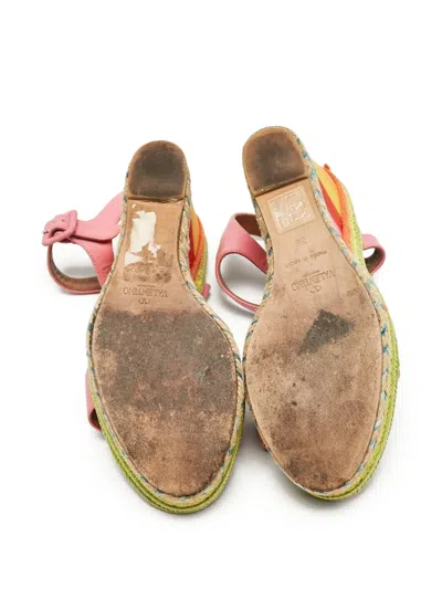 Pre-owned Valentino Garavani 110mm Colour-block Wedge Sandals