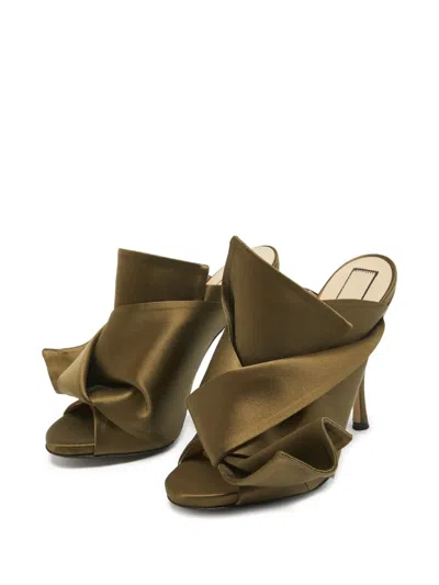 Pre-owned N°21  120mm Raso Ruffled Open-toe Sandals