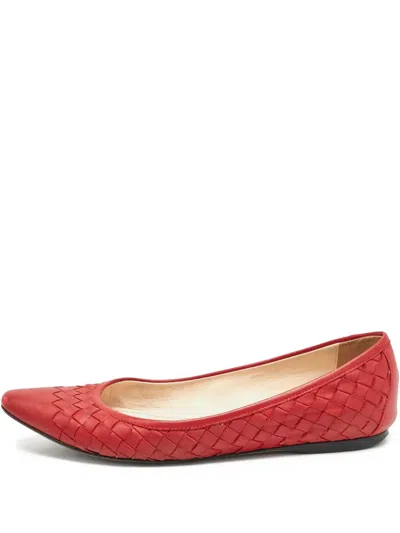 Pre-owned Bottega Veneta Intrecciato Ballet Flats