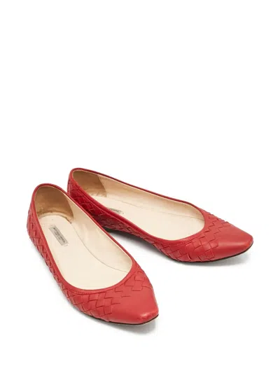 Pre-owned Bottega Veneta Intrecciato Ballet Flats