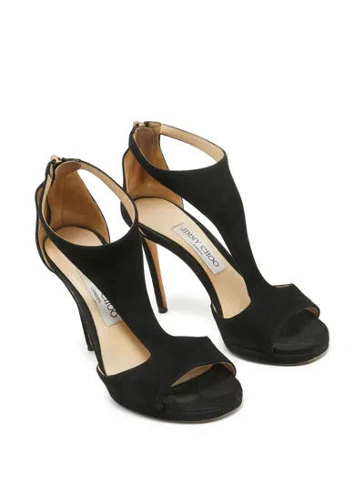 Pre-owned Jimmy Choo 100mm Lana Cut-out Sandals