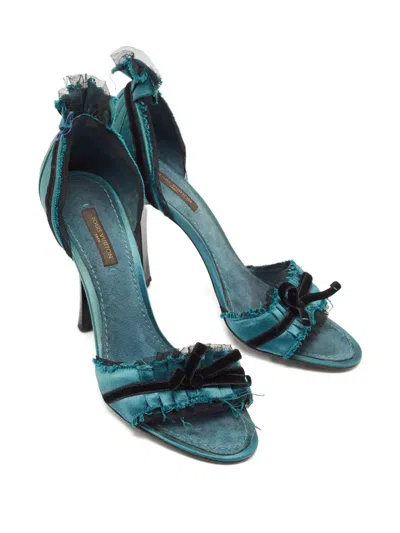 Pre-owned Louis Vuitton 110mm Ruffled Heeled Sandals