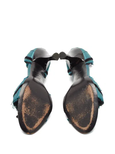 Pre-owned Louis Vuitton 110mm Ruffled Heeled Sandals