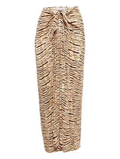 Pre-owned Faithfull The Brand  Zebra-print Maxi Skirt