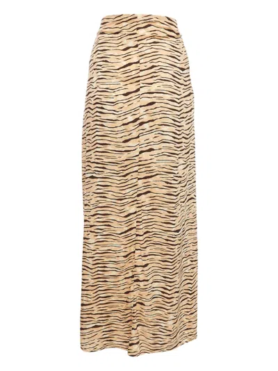 Pre-owned Faithfull The Brand  Zebra-print Maxi Skirt