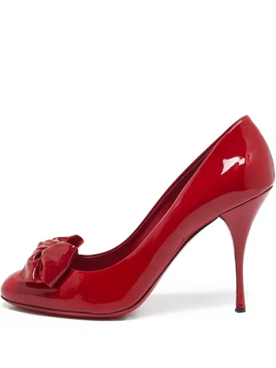 Pre-owned Miu Miu 100mm Bow-detailing Pumps