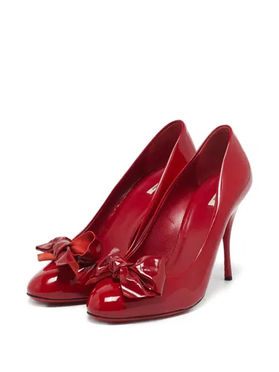 Pre-owned Miu Miu 100mm Bow-detailing Pumps