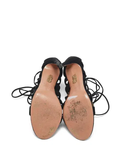 Pre-owned Aquazzura 100mm Suede Heeled Sandals