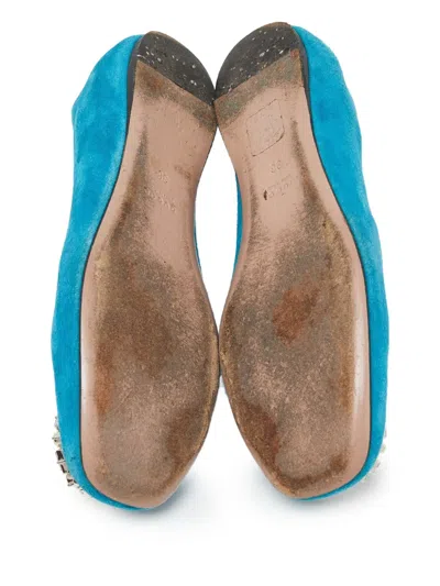 Pre-owned Gucci Interlocking G Crystal-embellished Ballet Flat