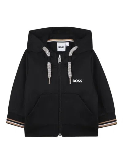 Bosswear Hooded Zip-up Tracksuit In Black