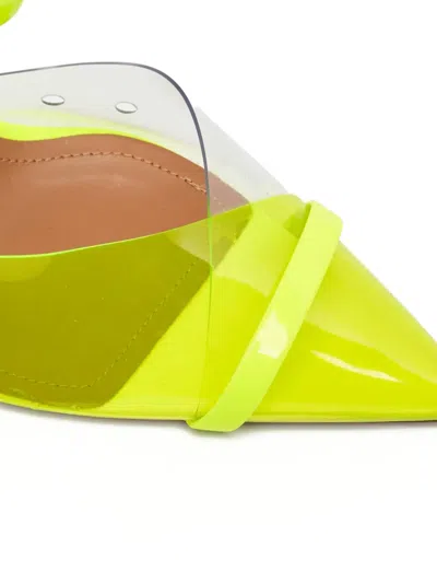 Pre-owned Malone Souliers  100mm Transparent-panel Pointed Mules