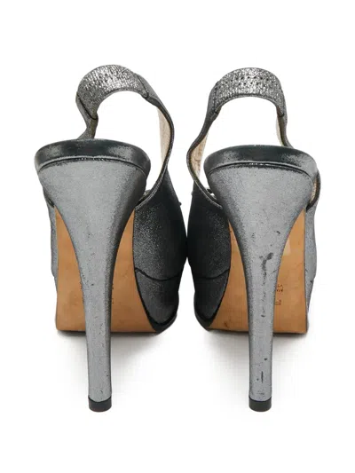 Pre-owned Fendi 140mm Peep-toe Slingback Pumps
