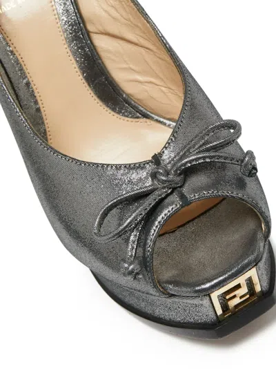 Pre-owned Fendi 140mm Peep-toe Slingback Pumps