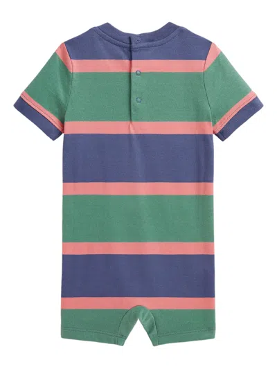 Polo Ralph Lauren Striped Romper In Green