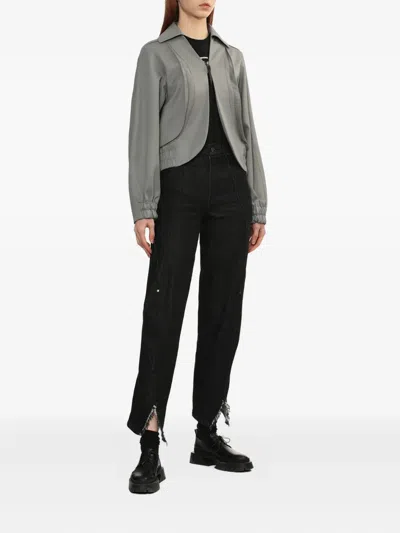 Ader Error Cotton Tapered Jeans In Black