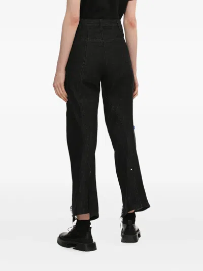 Ader Error Cotton Tapered Jeans In Black