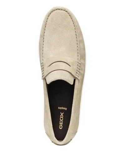 Geox Avola Penny Suede Loafers In Nude