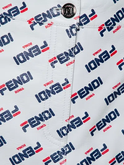 Pre-owned Fendi Roma All-over Logo-print Skirt