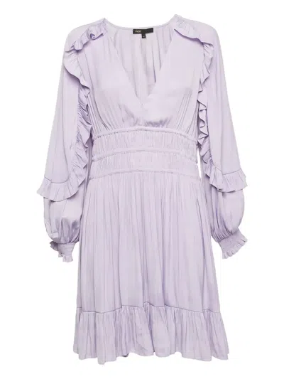 Pre-owned Maje  Ruffled Long-sleeve Dress