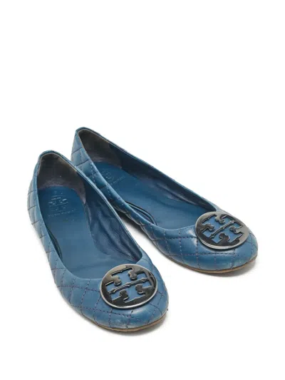 Pre-owned Tory Burch  Quilted Leather Ballet Flats