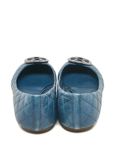 Pre-owned Tory Burch  Quilted Leather Ballet Flats