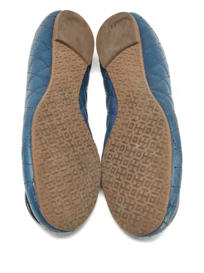 Pre-owned Tory Burch  Quilted Leather Ballet Flats