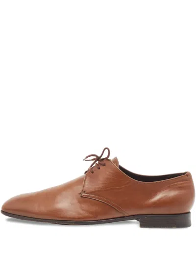 Pre-owned Prada Smooth Leather Derby Shoes