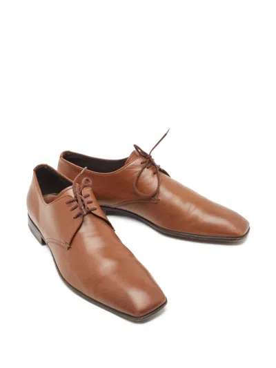 Pre-owned Prada Smooth Leather Derby Shoes