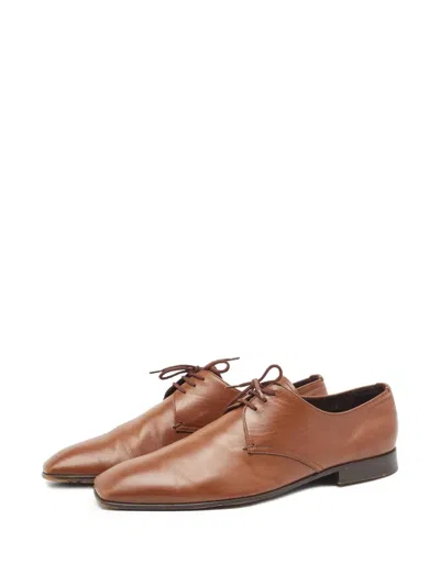 Pre-owned Prada Smooth Leather Derby Shoes