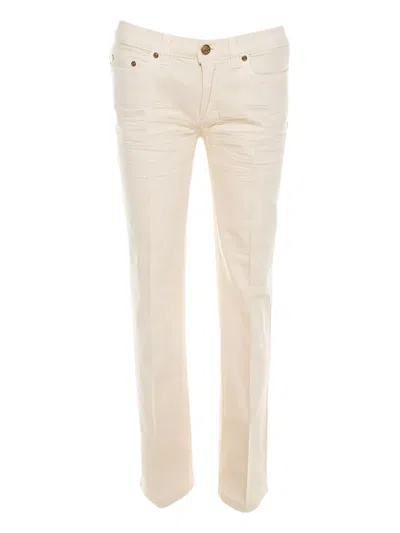 Pre-owned Roberto Cavalli Vintage Cotton Straight-leg Jeans