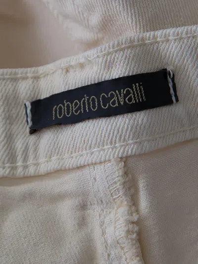 Pre-owned Roberto Cavalli Vintage Cotton Straight-leg Jeans