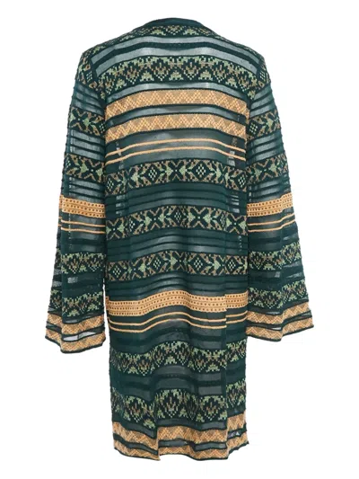 Pre-owned Missoni Patterned Belted Cardigan