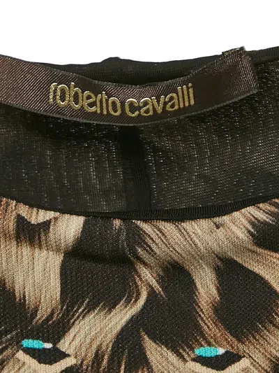 Pre-owned Roberto Cavalli Vintage 2024 Leopard Geometric Dress